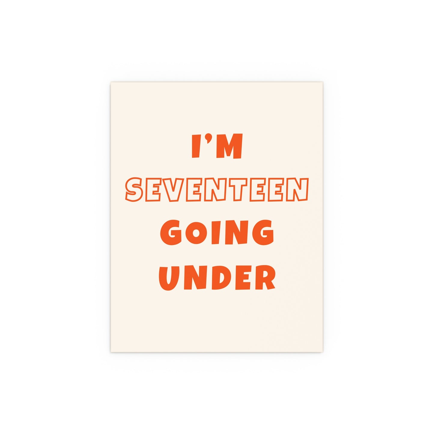 Sam Fender - Seventeen Going Under (Off-white + Orange)