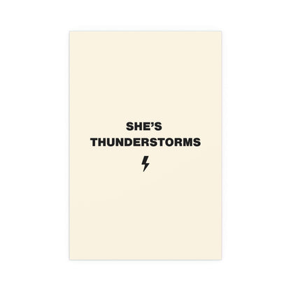 Arctic Monkeys - She's Thunderstorms poster cream & black colourway inspired by Suck it and See album artwork - indie rock music wall art