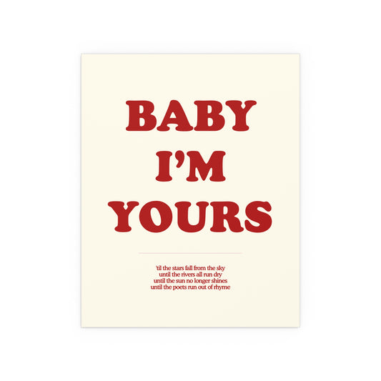 Baby I'm Yours (Off-white & red)