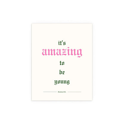 Fontaines DC - It's Amazing To Be Young (Off-white) Glow On Prints