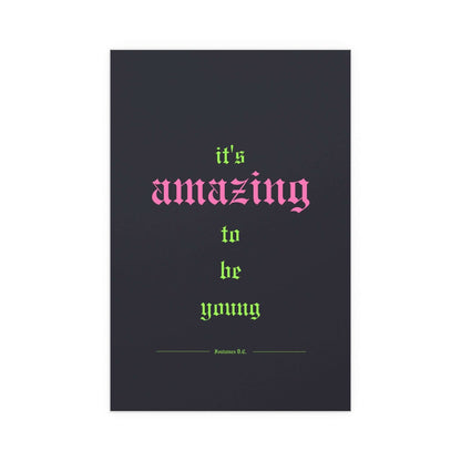 Fontaines DC - It's Amazing To Be Young (Black + Green + Pink) Glow On Prints