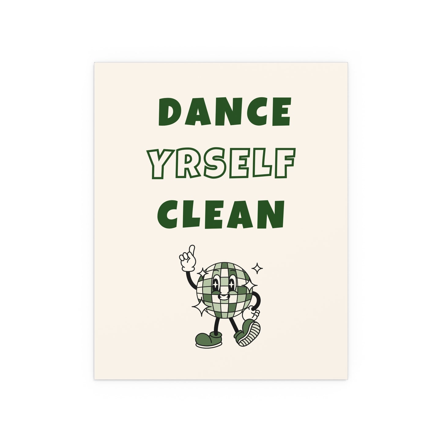 LCD Soundsystem - Dance Yrself Clean (Off-white + Green)
