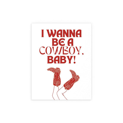 CMAT - I Wanna Be a Cowboy, Baby! (White & Red) Glow On Prints