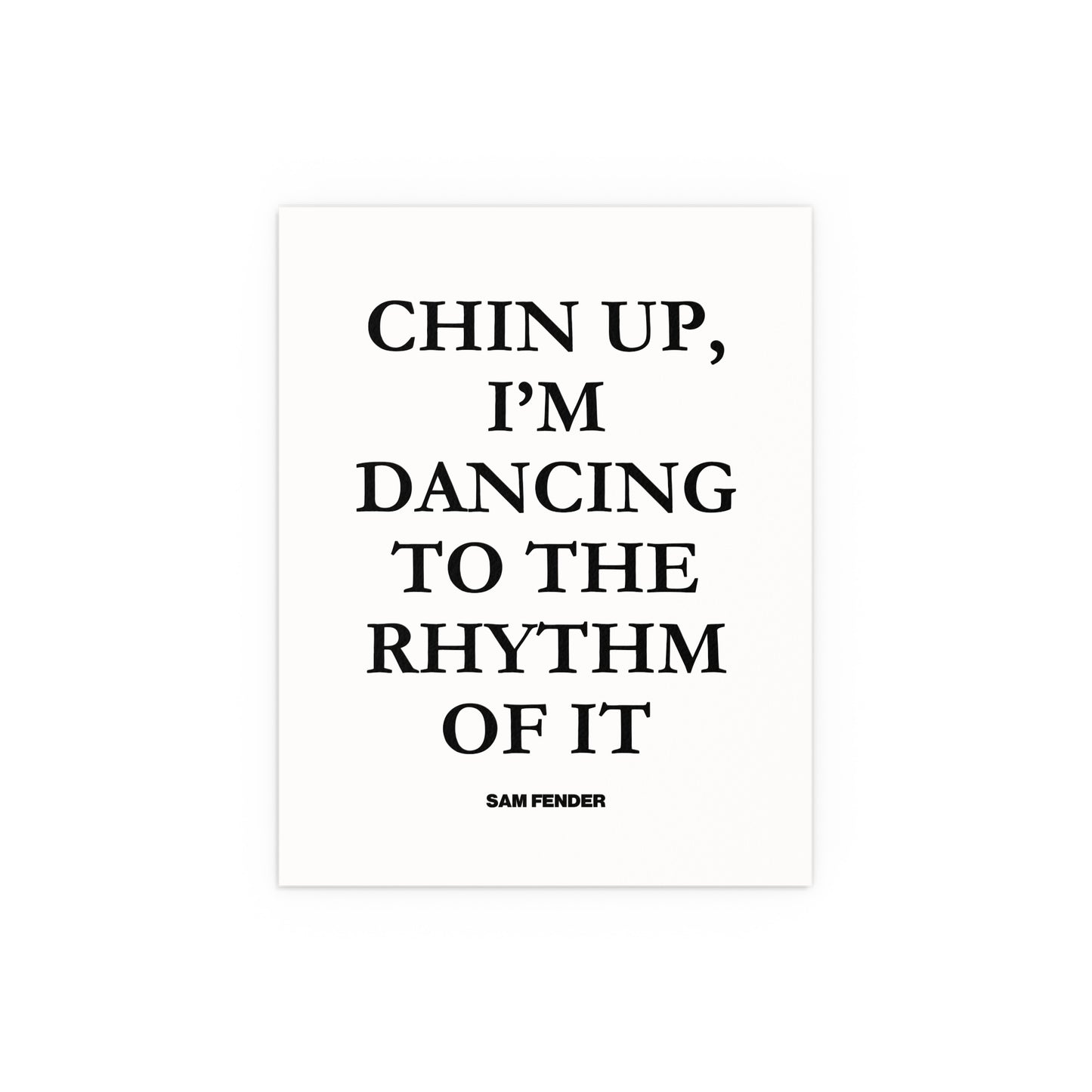 Sam Fender - Chin Up (Black + White)