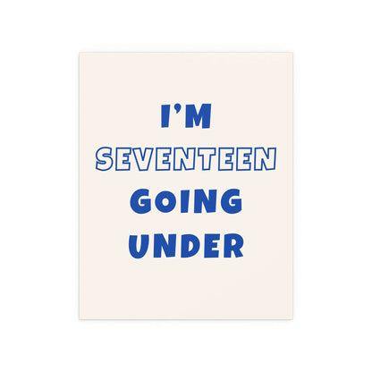 Sam Fender - Seventeen Going Under (Off-white + Blue) Glow On Prints