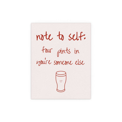 Olivia Dean - Ok Love You Bye 'Note to Self' poster in off-white and red colourway - indie pop music wall art