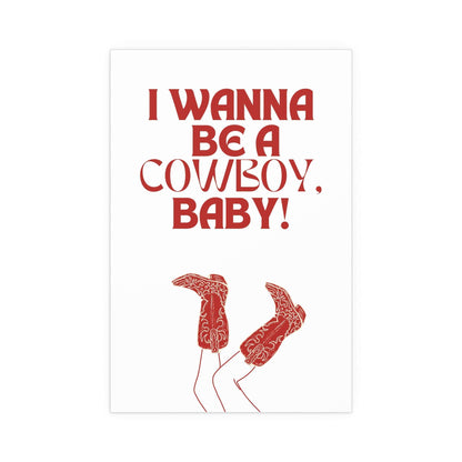 CMAT - I Wanna Be a Cowboy, Baby! (White & Red) Glow On Prints
