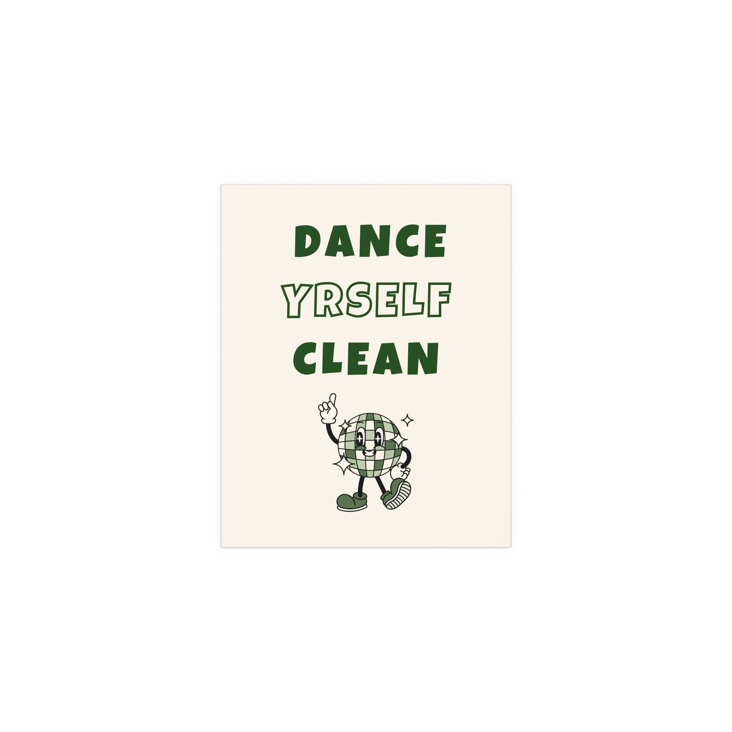 LCD Soundsystem - Dance Yrself Clean (Off-white + Green)