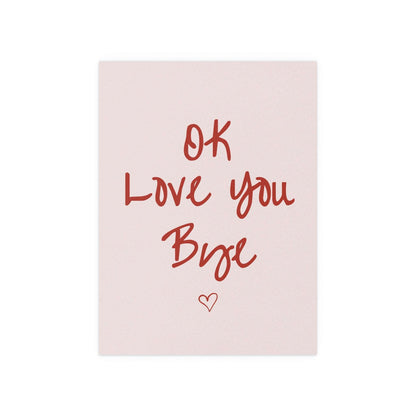 Olivia Dean - Ok Love You Bye poster in off-white and red colourway - indie pop music wall art