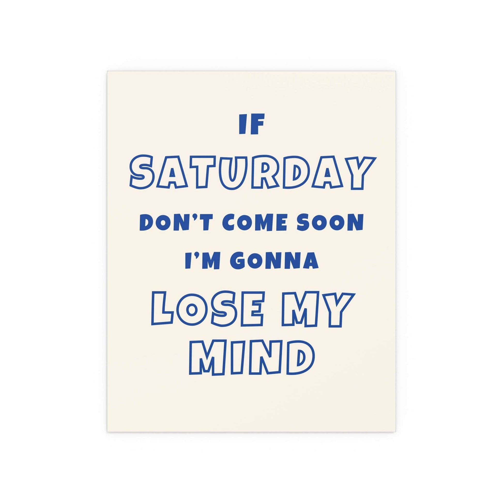 Sam Fender - Saturday (Off-white & Blue) Glow On Prints