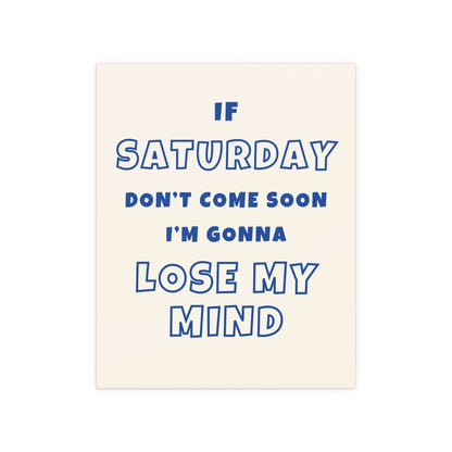Sam Fender - Saturday (Off-white & Blue) Glow On Prints