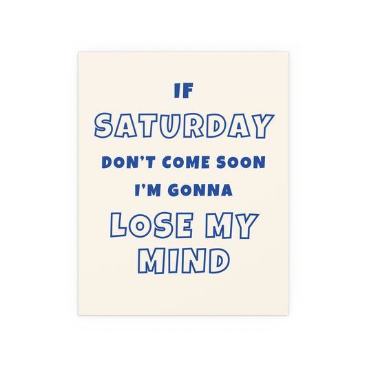 Sam Fender - Saturday (Off-white & Blue)