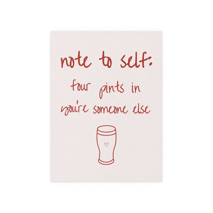Olivia Dean - Ok Love You Bye 'Note to Self' poster in off-white and red colourway - indie pop music wall art