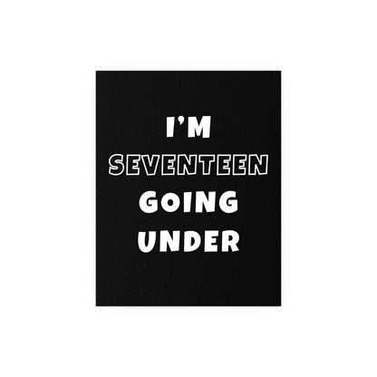 Sam Fender - Seventeen Going Under (Black + White) Glow On Prints