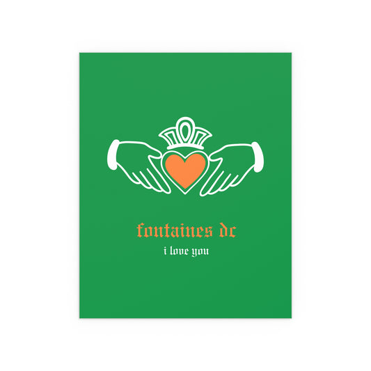 Fontaines DC - I Love You - Irish Claddagh (Tricolour)