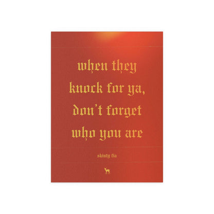 Fontaines DC - Roman Holiday 'Don't forget who you are' Glow On Prints