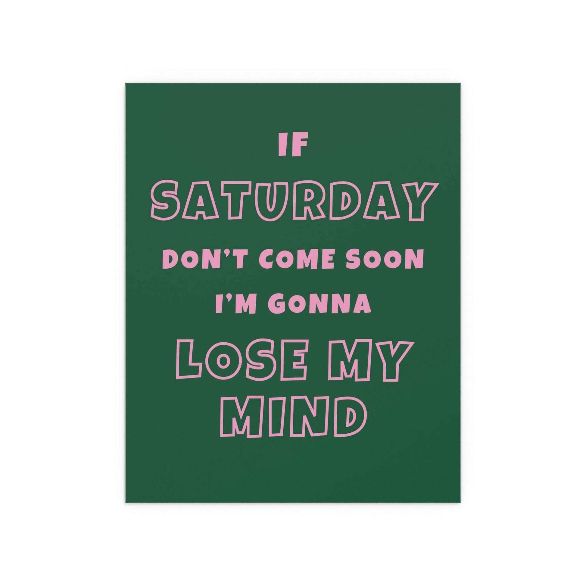 Sam Fender - Saturday (Green + Pink) Glow On Prints