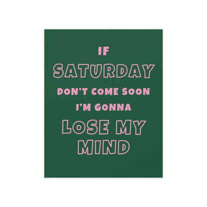 Sam Fender - Saturday (Green + Pink) Glow On Prints