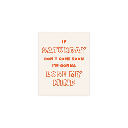 Sam Fender - Saturday (Off-white + Orange) Glow On Prints