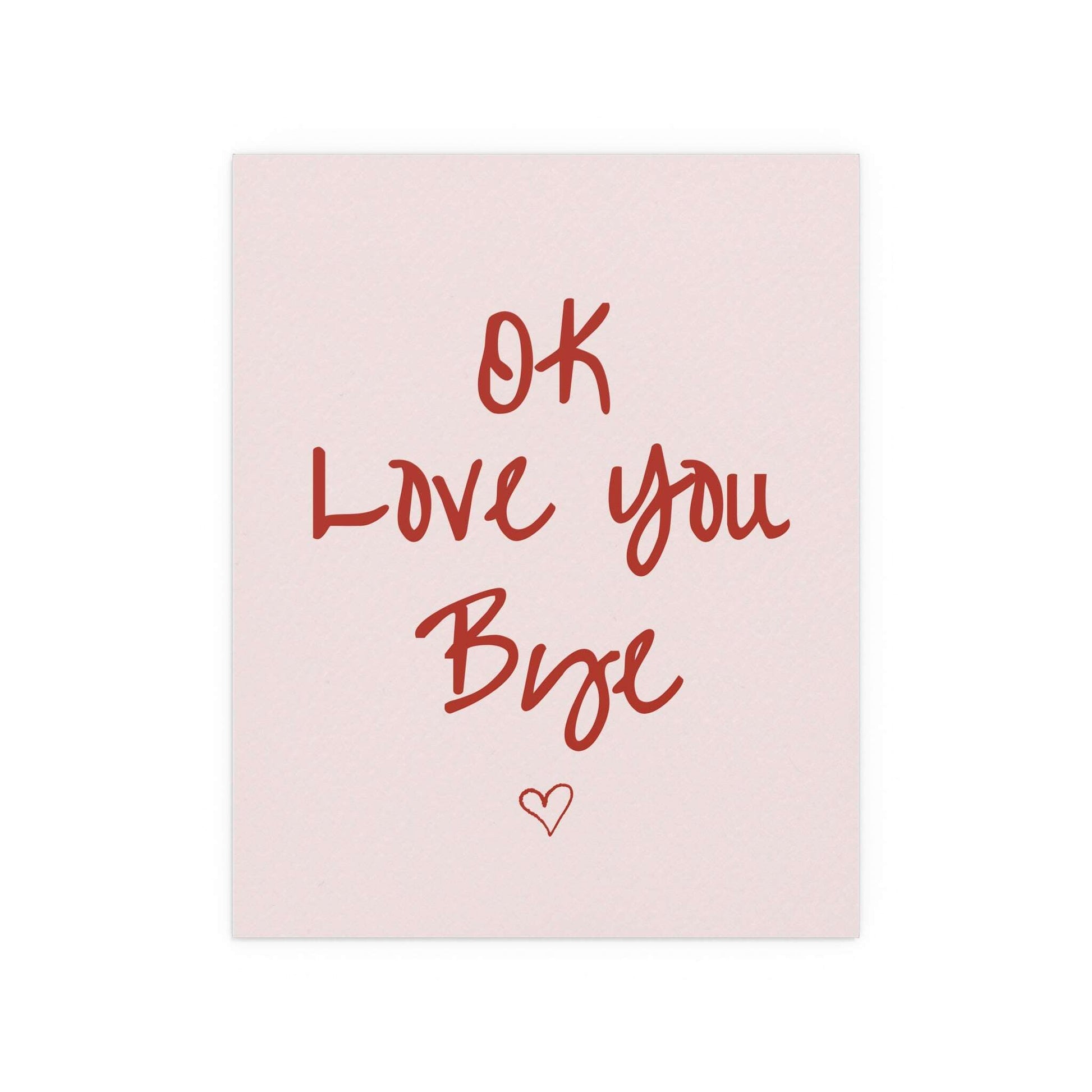 Olivia Dean - Ok Love You Bye poster in off-white and red colourway - indie pop music wall art