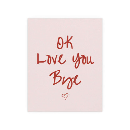 Olivia Dean - Ok Love You Bye poster in off-white and red colourway - indie pop music wall art