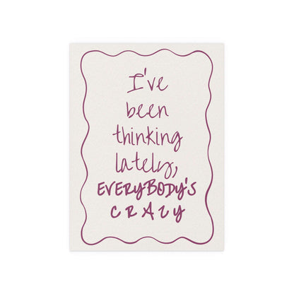 Olivia Dean - Everybody's Crazy (Purple) Glow On Prints