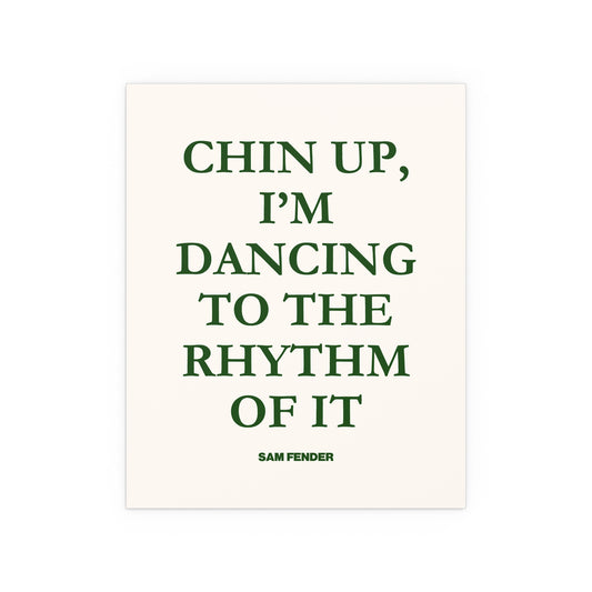 Sam Fender - Chin Up (Green + Off-white)